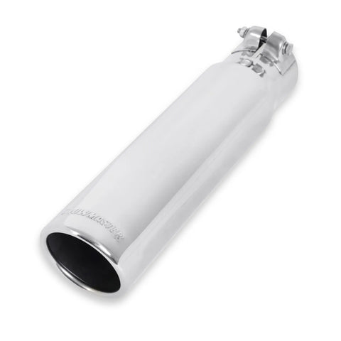 Flowmaster Exhaust Tip Exhaust Tip - 3.00 in. Rolled Angle Polished SS Fits 2.50 in. Tubing - clamp on