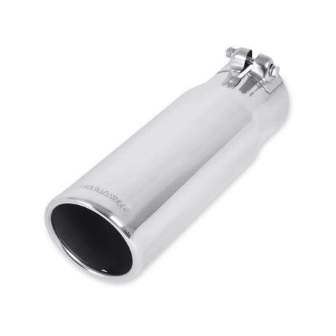 Flowmaster Exhaust Tip Exhaust Tip - 3.50 in. Rolled Angle Polished SS Fits 3.00 in. Tubing - clamp on