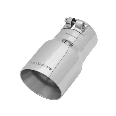 Flowmaster Exhaust Tip Exhaust Tip - 4.00 in. Angle Cut Polished SS Fits 3.00 in. Tubing - Clamp on