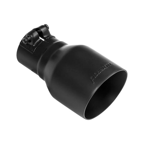 Flowmaster Exhaust Tip Exhaust Tip - 4.00 in. Black Ceramic Coated - Fits 2.5 in. Tubing- Clamp On