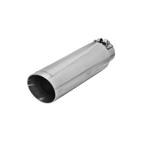 Flowmaster Exhaust Tip Exhaust Tip - 3.50 in. Angle Cut Polished SS Fits 2.50 in. Tubing - Clamp on