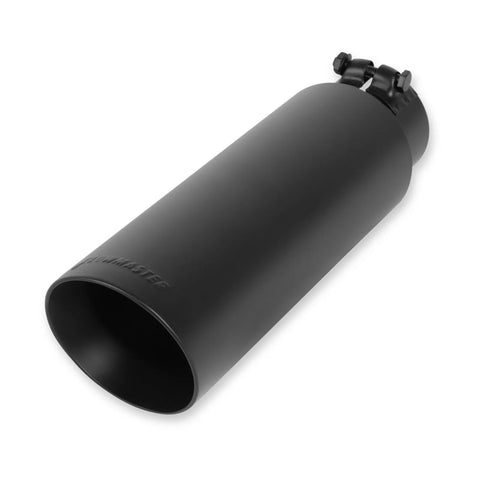 Flowmaster Exhaust Tip Exhaust Tip - 4.00-in. Black Angle Cut Fits 3-in. Tubing, 13.00-in. Long - Clamp On