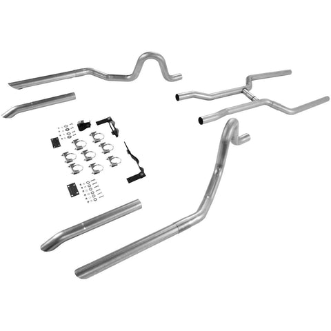 Flowmaster Crossmember-Back Exhaust System Fits 1964-1972 GM A-Body with V8 engine. 2.50 inch pipes and hangers onl...