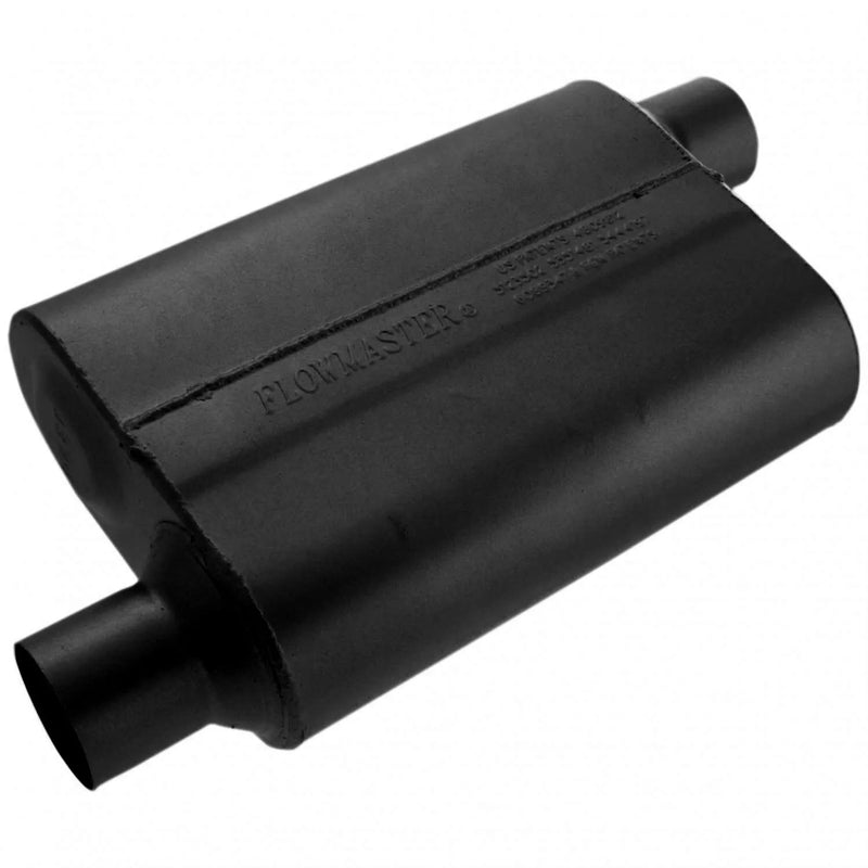 Flowmaster 40 Series Chambered Muffler 40 Series - 2.50 Offset In / 2.50 Offset Out - Aggressive Sound — fits Chevr...