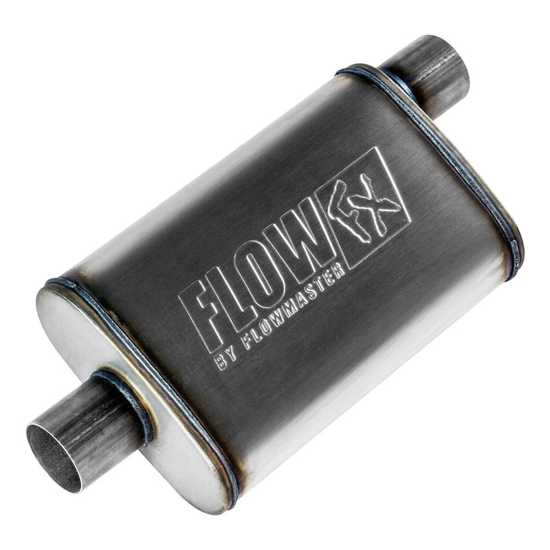 Flowmaster Flow FX Muffler Flow FX Muffler - 2.50 Offset In/ 2.50 Center Out - Moderate Sound - Stainless Steel — f...