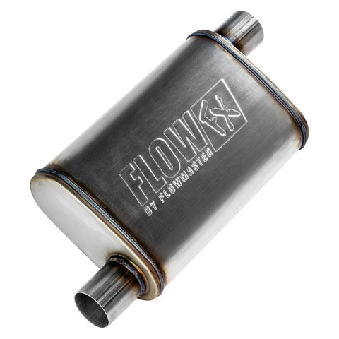 Flowmaster Flow FX Muffler Flow FX Muffler - 2.25 Offset In/ 2.25 Offset Out - Moderate Sound - Stainless Steel — f...