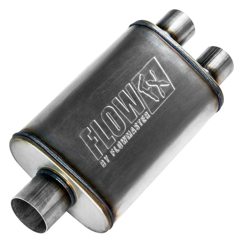 Flowmaster Flow FX Muffler Flow FX Muffler - 3.00 Center In/ 2.50 Dual Out - Moderate Sound - Stainless Steel — fit...