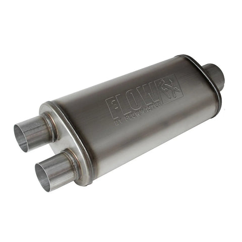 Flowmaster Flow FX Muffler Flow FX Muffler - 3.50 Center In/2.50 Dual Out - Straight Through Performance - Moderate Sound - Stainless Steel