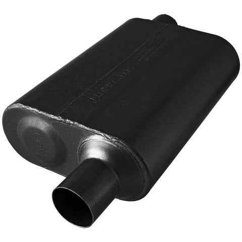 Flowmaster 40 Series Chambered Muffler 40 Series Stainless Steel - 2.25 Offset In / 2.25 Offset Out - Aggressive So...