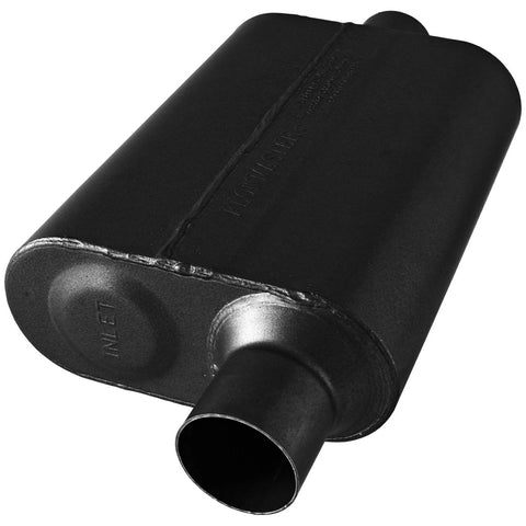 Flowmaster 40 Series Chambered Muffler 40 Series Stainless Steel - 2.50 Offset In / 2.50 Center Out - Aggressive So...