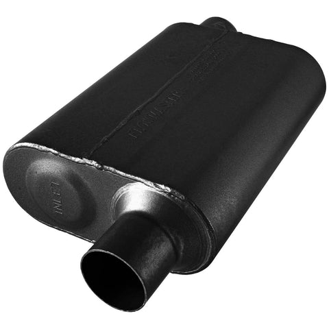 Flowmaster 40 Series Chambered Muffler 40 Series Stainless Steel - 2.50 Offset In / 2.50 Offset Out - Aggressive So...