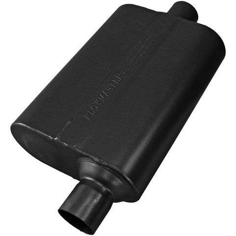Flowmaster Super 44 Series Chambered Muffler Super 44 Series Stainless Steel - 2.25 Offset In / 2.25 Center Out Agg...