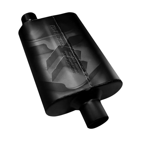 Flowmaster Super 44 Series Chambered Muffler Super 44 Series Stainless Steel - 2.50 Offset In / 2.50 Center Out - Aggressive Sound