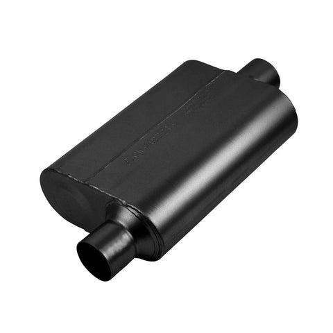 Flowmaster Super 44 Series Chambered Muffler Super 44 Series Stainless Steel - 2.50 Offset In / 2.50 Center Out - Aggressive Sound