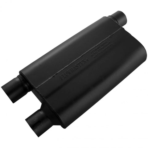 Flowmaster 80 Series Chambered Muffler 80 Series Crossflow Stainless Steel - 2.50 Offset In / 2.50 Dual Out - Aggre...