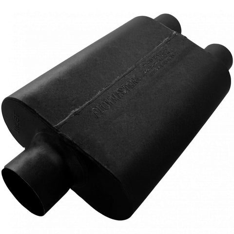 Flowmaster Super 44 Series Chambered Muffler Super 44 Series Stainless Steel - 3.00 Center In / 2.50 Dual Out - Agg...