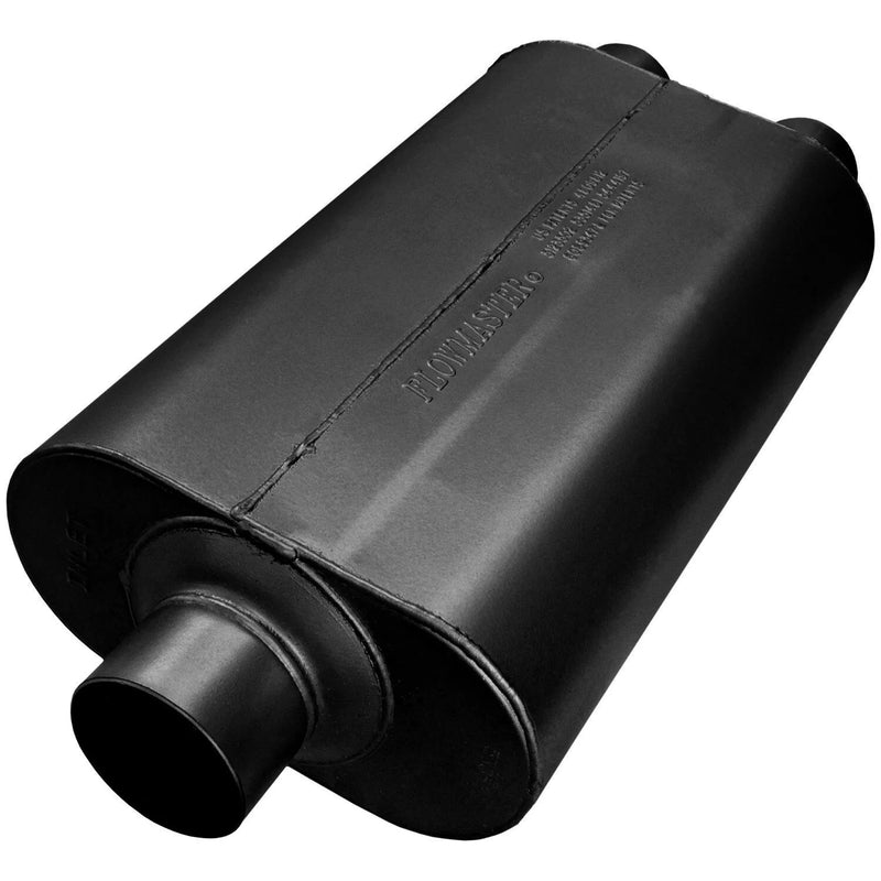 Flowmaster Super 50 Series Chambered Muffler Super 50 Stainless Steel - 3.00 Center In / 2.50 Dual Out - Mild Sound