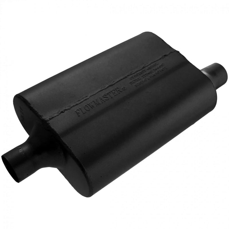 Flowmaster 40 Series Delta Flow Chambered Muffler 40 Delta Flow® - 2.00 Center In / 2.00 Offset Out - Aggressive So...