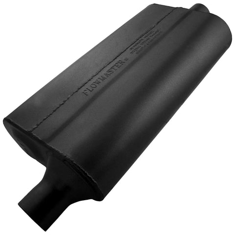 Flowmaster 50 Series Delta Flow Chambered Muffler 50 Delta Flow® - 2.00 Offset In / 2.00 Center Out - Moderate Soun...