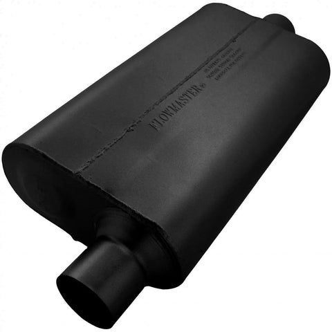 Flowmaster 50 Series Delta Flow Chambered Muffler 50 Delta Flow® - 2.50 Offset In / 2.50 Center Out - Moderate Sound