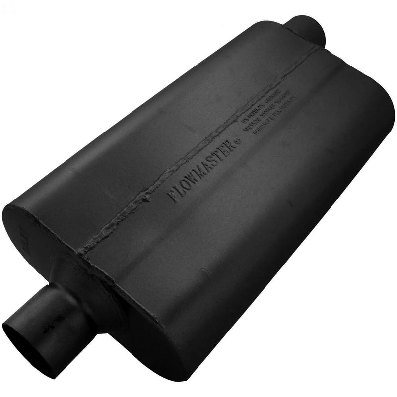 Flowmaster 50 Series Delta Flow Chambered Muffler 50 Delta Flow® - 2.50 Center In / 2.50 Offset Out - Moderate Sound