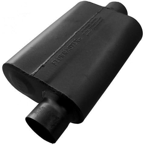 Flowmaster 40 Series Delta Flow Chambered Muffler 40 Delta Flow® - 3.00 Offset In / 3.00 Center Out - Aggressive So...