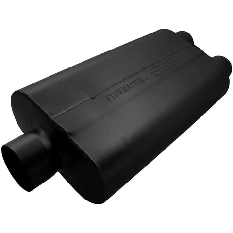 Flowmaster 50 Series Delta Flow Chambered Muffler 50 Delta Flow® - 3.00 Center In / 2.50 Dual Out - Moderate Sound