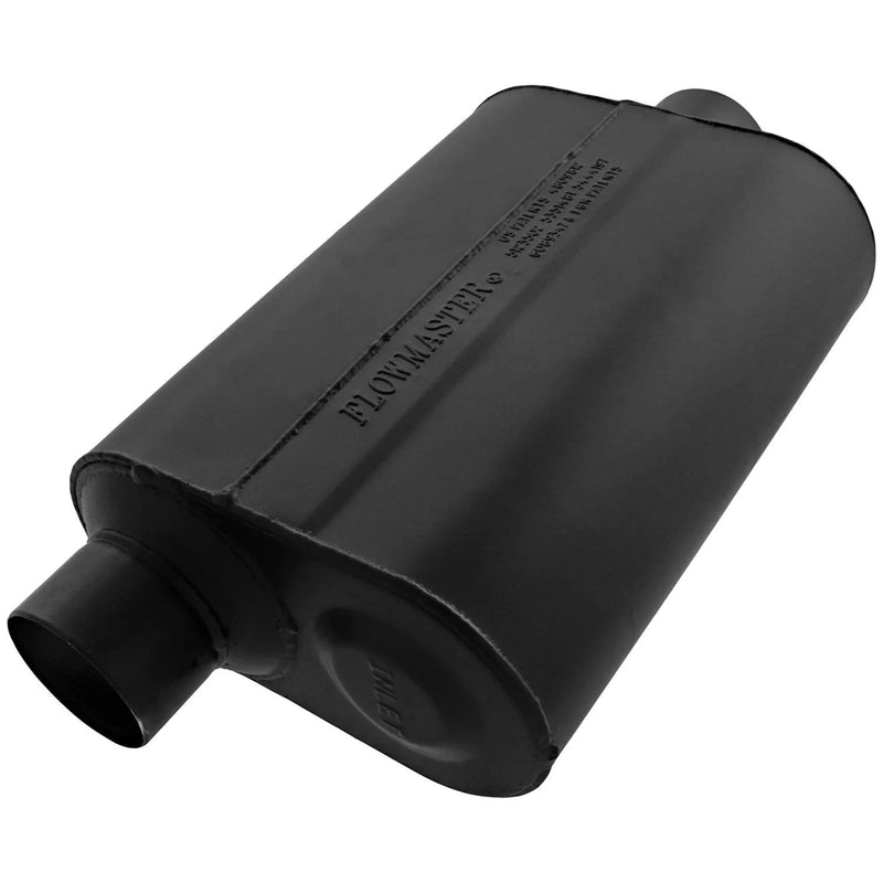 Flowmaster Super 40 Series Chambered Muffler Super 40 - 2.50 Offset In / 2.50 Center Out - Aggressive Sound — fits...