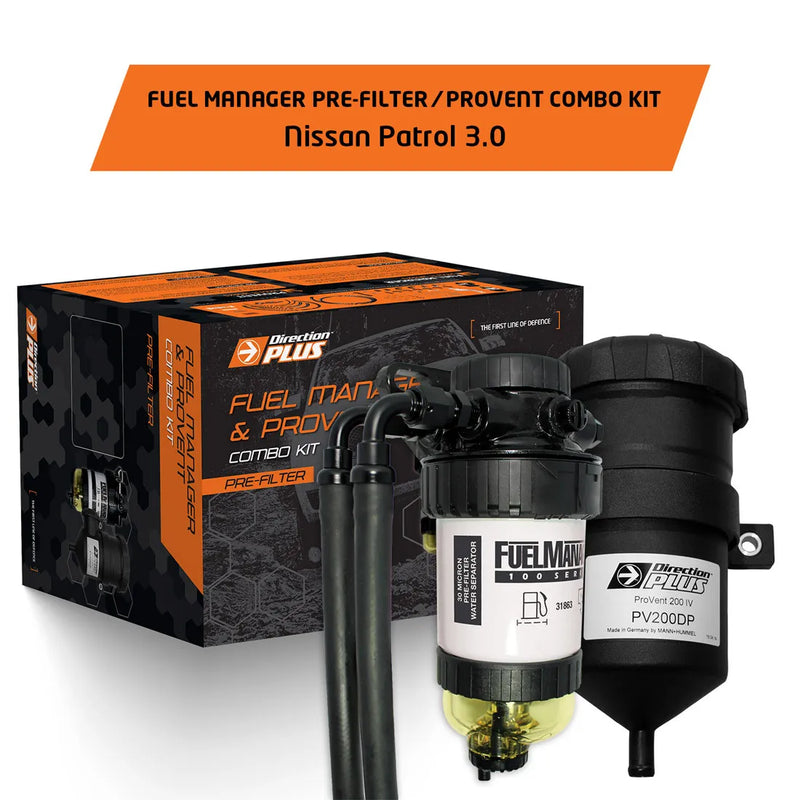 Direction Plus Fuel Manager Pre-Filter + Catch Can Kit (Patrol 06-18) — fits Nissan Patrol GU