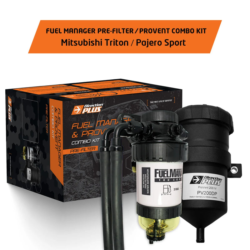 Direction Plus Fuel Manager Pre-Filter + Catch Can Kit (Pajero/Triton 15+)