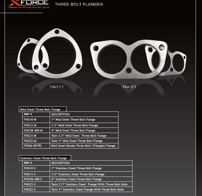 XForce 3in Three-Bolt Flange - Mild Steel