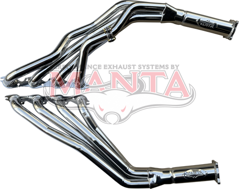 Manta Performance 4-1 Tuned Extractor 3 inch Outlets (Commodore VB - VS V8 5.0L EFI 1 3/4in) - Silver