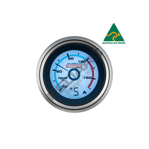 Redarc Single Temperature Gauge With Optional Current Display