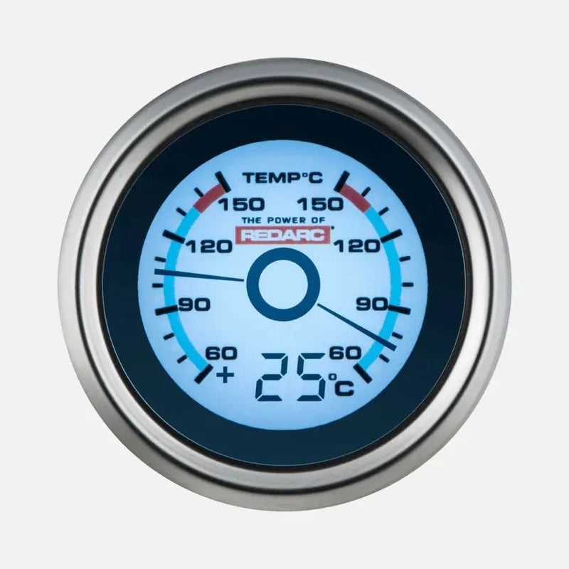 Redarc Dual Temperature 52mm Gauge with Optional Temperature Display