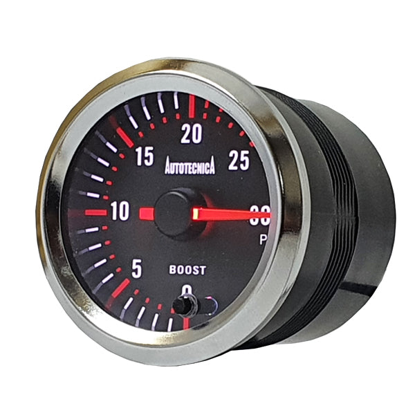 Autotecnica Diesel Turbo Boost Gauge 0-30psi Black/Chrome