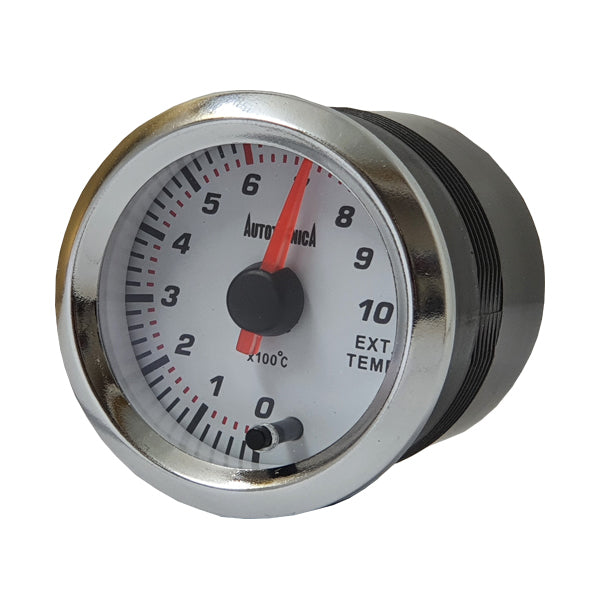 Autotecnica EGT/Pyro Gauge 0-1000c White/Chrome 52mm