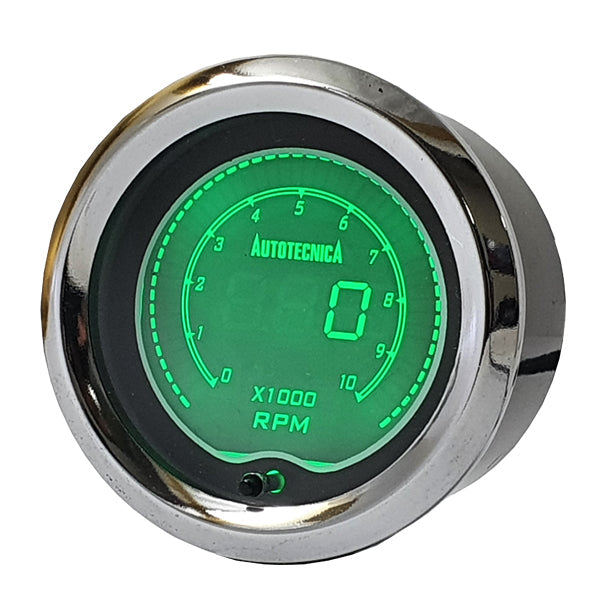 Autotecnica Digital Tachometer Electronic LCD Gauge 52mm