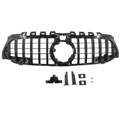 Black GT Bumper Grille to suit Mercedes Benz A-Class W177 V177 A180 250 A35 Fit With Camera Hole — image 6