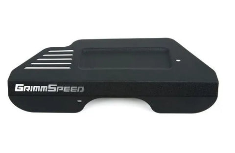 Grimmspeed Pulley Cover with Tool Tray (BRZ/86) Texture Black Powdercoat — fits Subaru BRZ