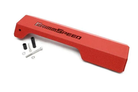 Grimmspeed Pulley Cover (WRX 2015-21) Wrinkle Red — fits Subaru WRX