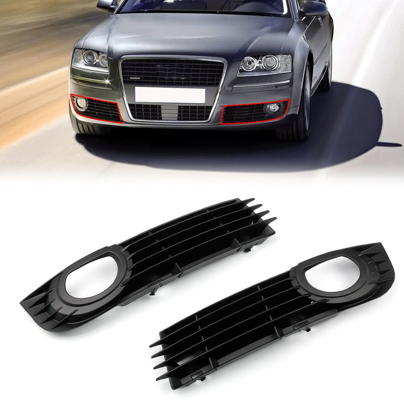 Audi A8 Quattro Front Lower Fog Light Grille Pair (2006-2008)