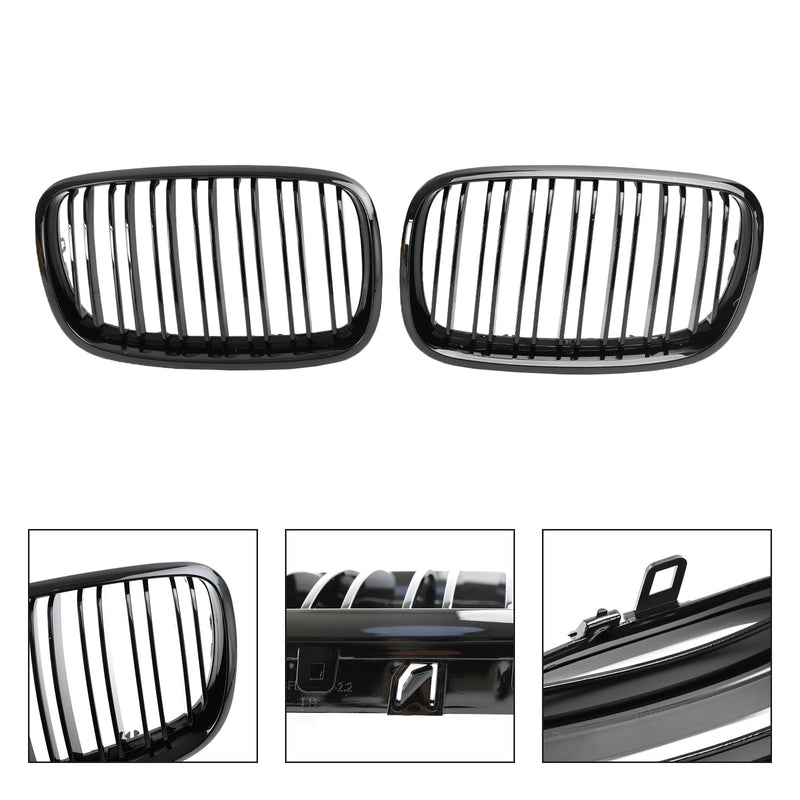 BMW X5 E70 Front Bumper Kidney Grille Gloss Black (2007-2013)