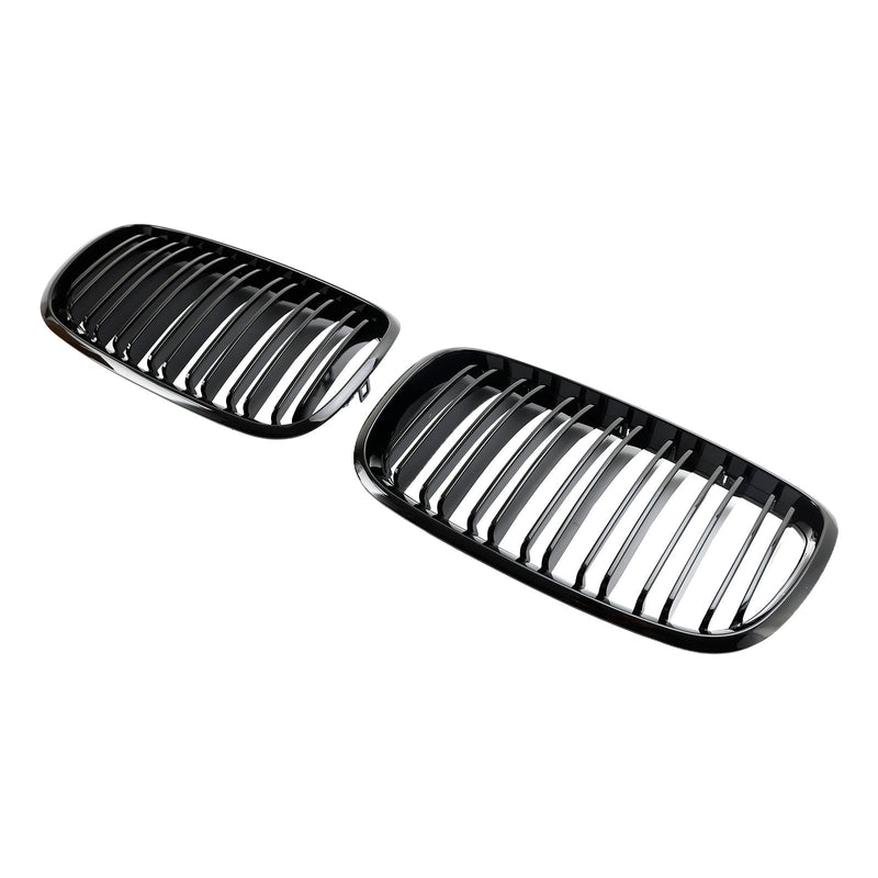 BMW X6 Hybrid 08-11 Front Kidney Grille Gloss Black