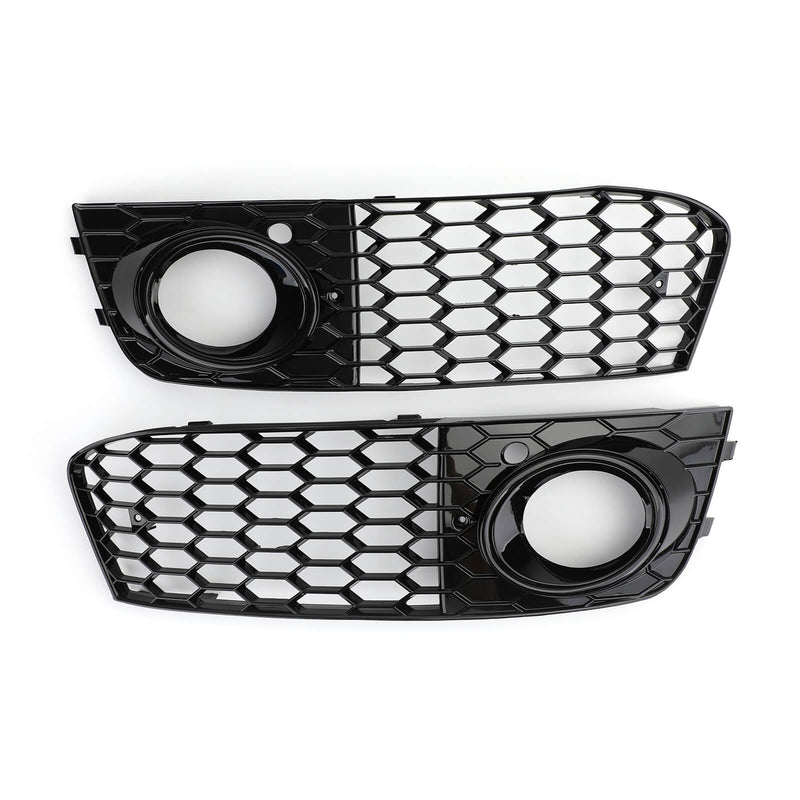Audi A4 B8 Pair Honeycomb Mesh Fog Light Grille (2009-2012)