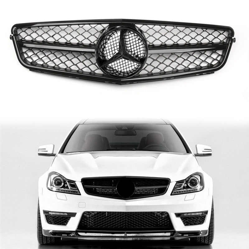 Mercedes C250 C350 08-13 AMG Style Gloss Black Grille