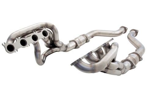 XForce Headers w/Twin Metallic Cats, Non-Polished Stainless (Mustang GT 15+ Fastback) — fits Ford Mustang