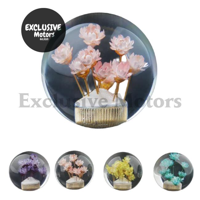 Crystal Transparent Flower Gear Shift Knob  Manual Shifter