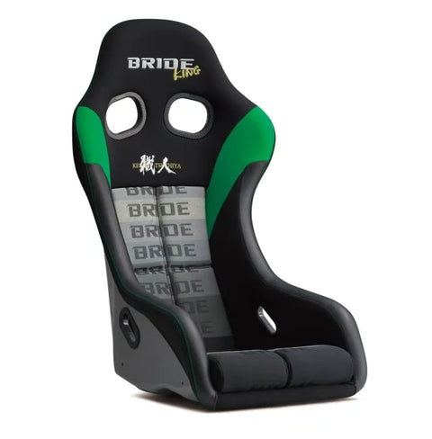 Bride Racing Zeta IV Keiichi Tsuchiya Special Edition Bucket Seat - Black/Green/Silver
