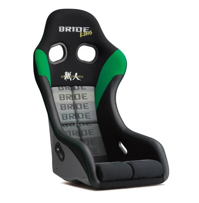 Bride Racing Zeta IV Keiichi Tsuchiya Special Edition Bucket Seat - Black/Green/Silver