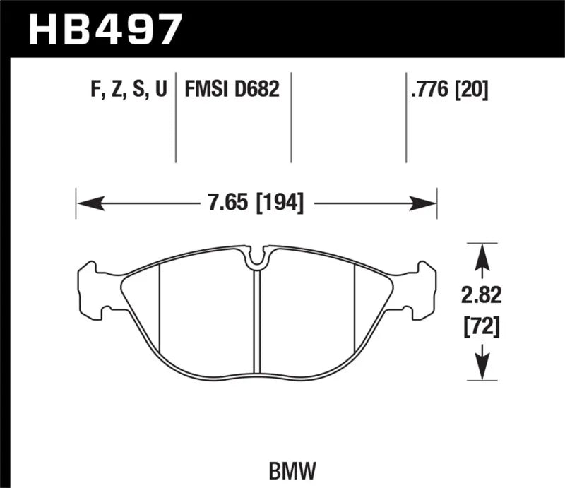 Hawk Performance Performance Ceramic Street Brake Pads - Front (BMW 7-Series 95-01/Z8 00-03) — fits BMW 7 Series